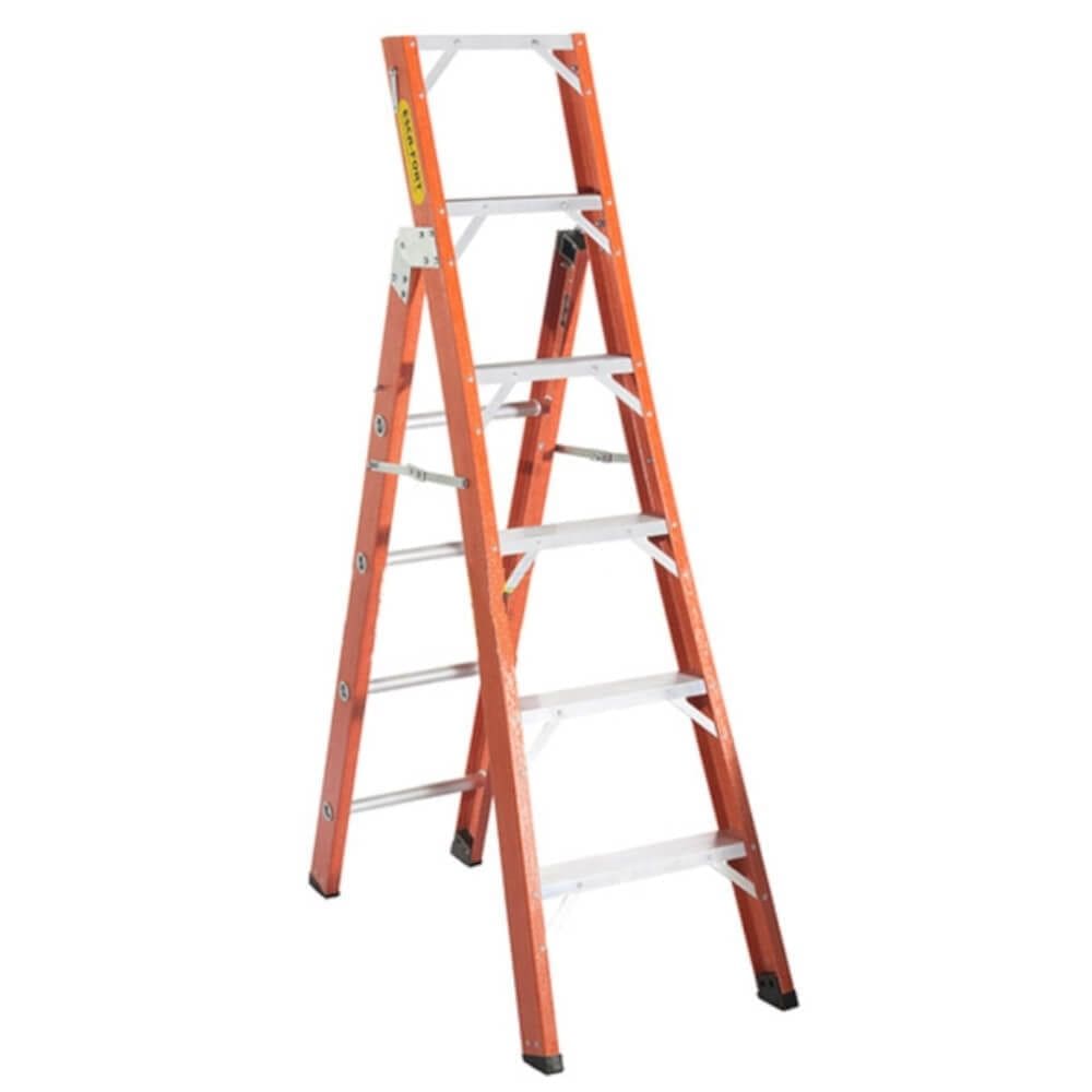 Escada de Fibra de Vidro Tesoura e Singela 6 a 9 Degraus - ETS400 - ESCAFORT