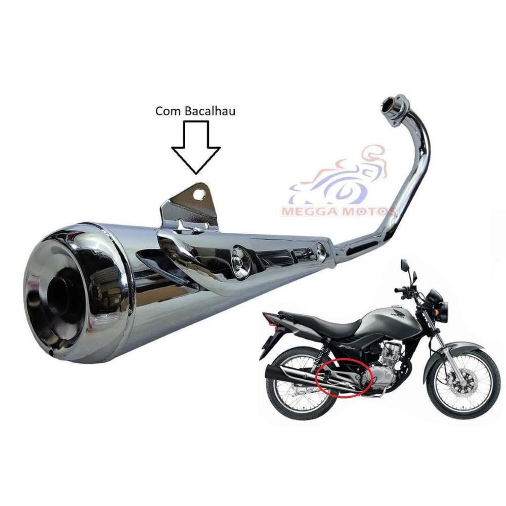 Escapamento Mini Protetor Cg Titan Fan 150 Esd 2009 A 2013