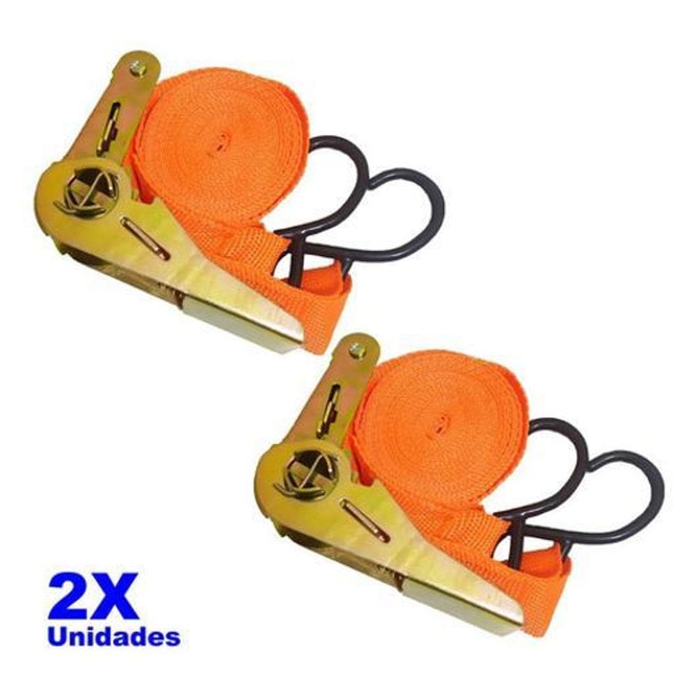 Kit 2 Cintas Com Catraca De Amarraçao Carga 60Kg Transportes