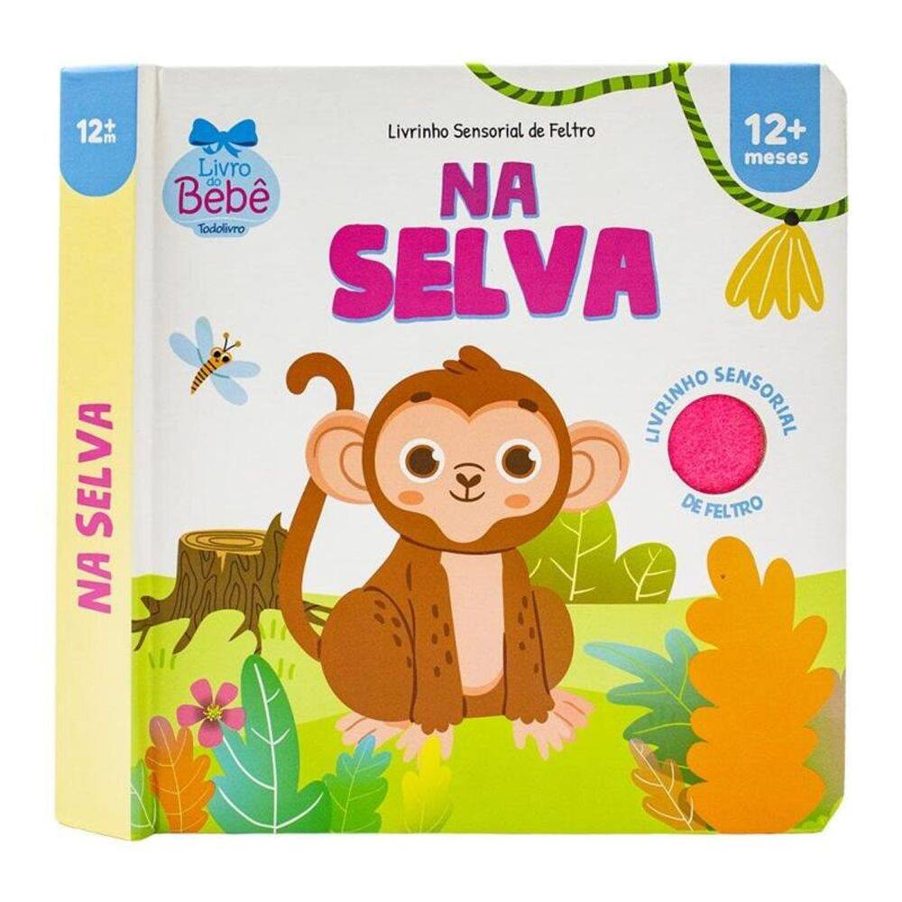 Livrinho Sensorial de Feltro: Na Selva