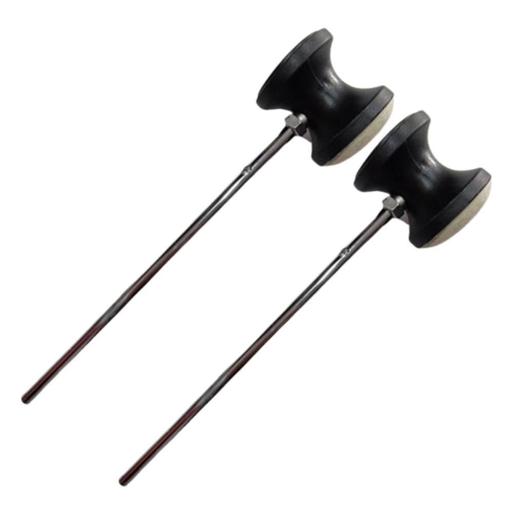 Kit 2 Batedor Pedal Bumbo 1.2 Dupla Face Feltro/Abs Spanking