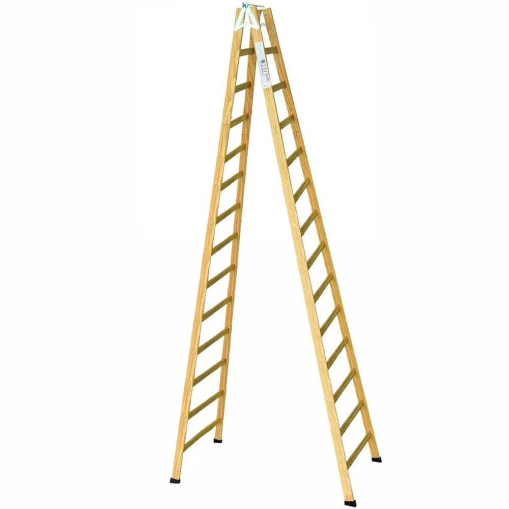 Escada de Madeira Pintor com Sapata 14 Degraus - 31 - ESCADAS SEGURANÇA