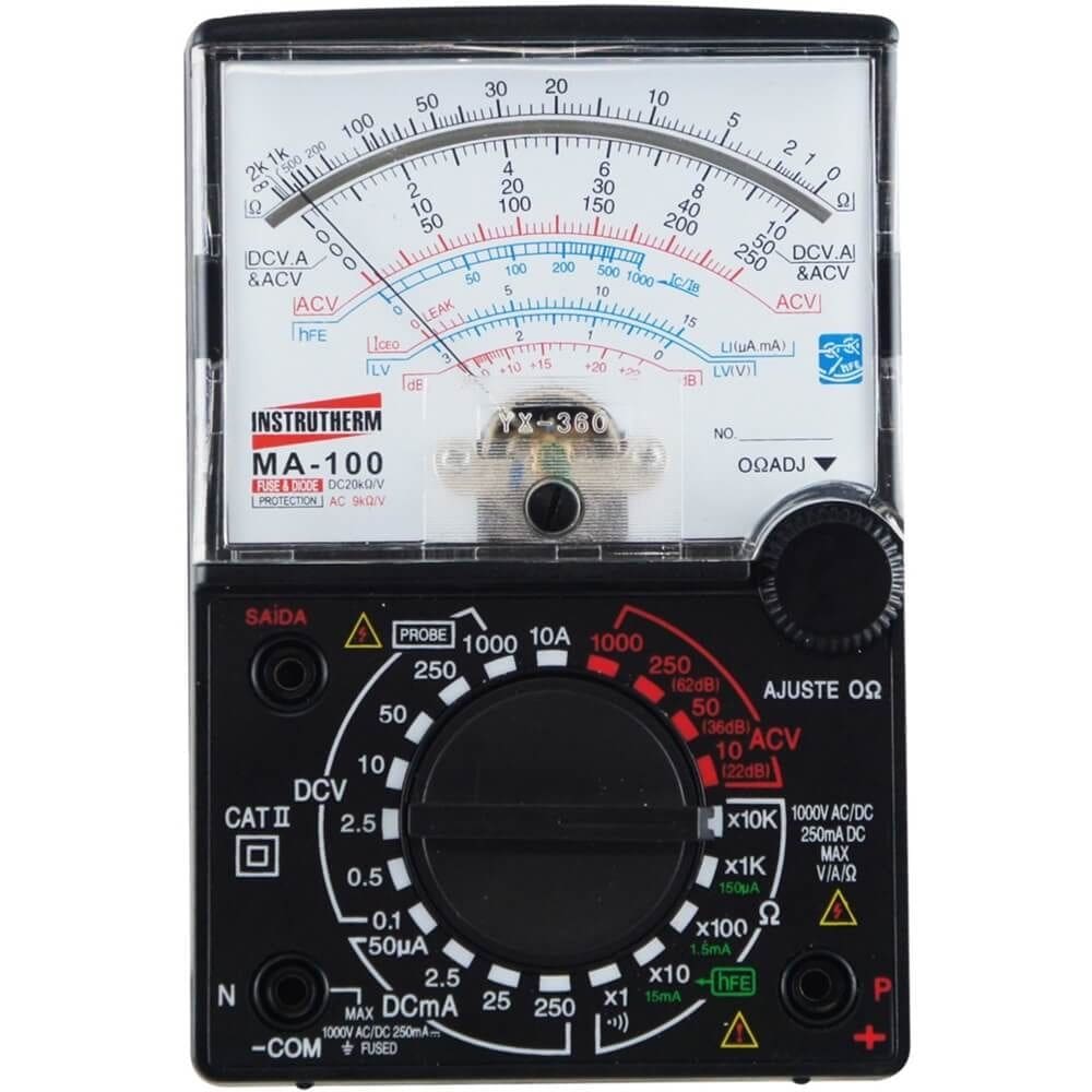 Multímetro Analógico Portátil MA-100 - 04403 - INSTRUTHERM