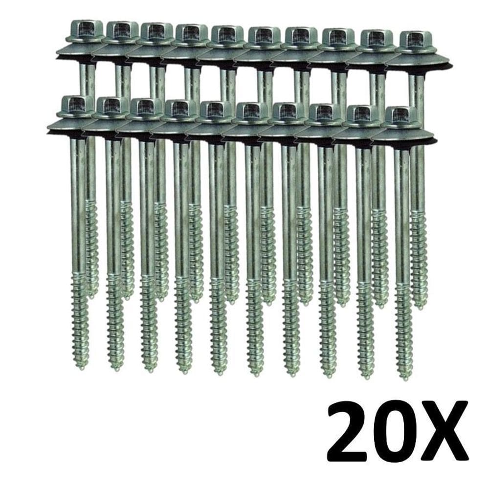 Kit 20 Parafuso Para Telha Com Arruelas 5/16``X180 Mm