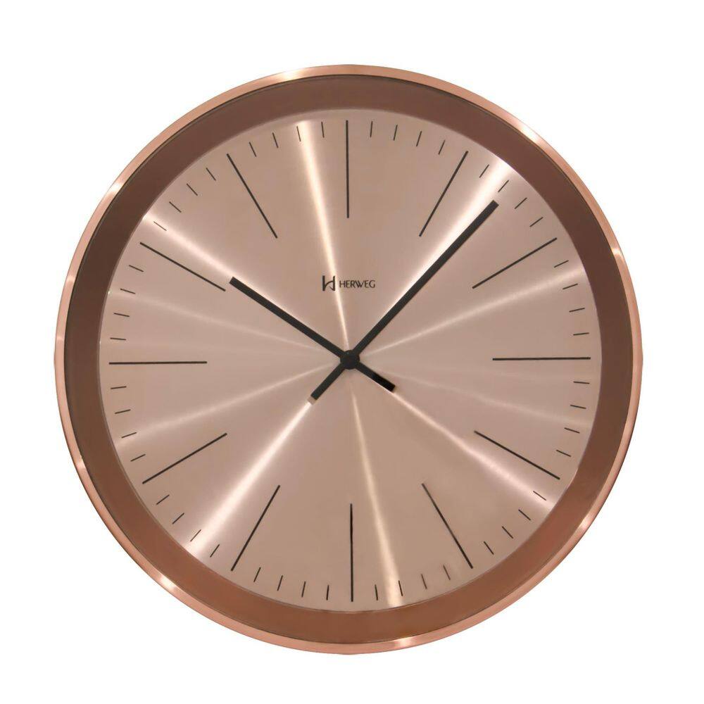 Relógio De Parede Herweg Rose Metalizado 6497-309