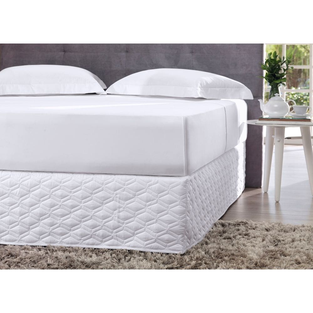 Saia para Cama Box Casal Boulevard EasyFit Branca Altenburg