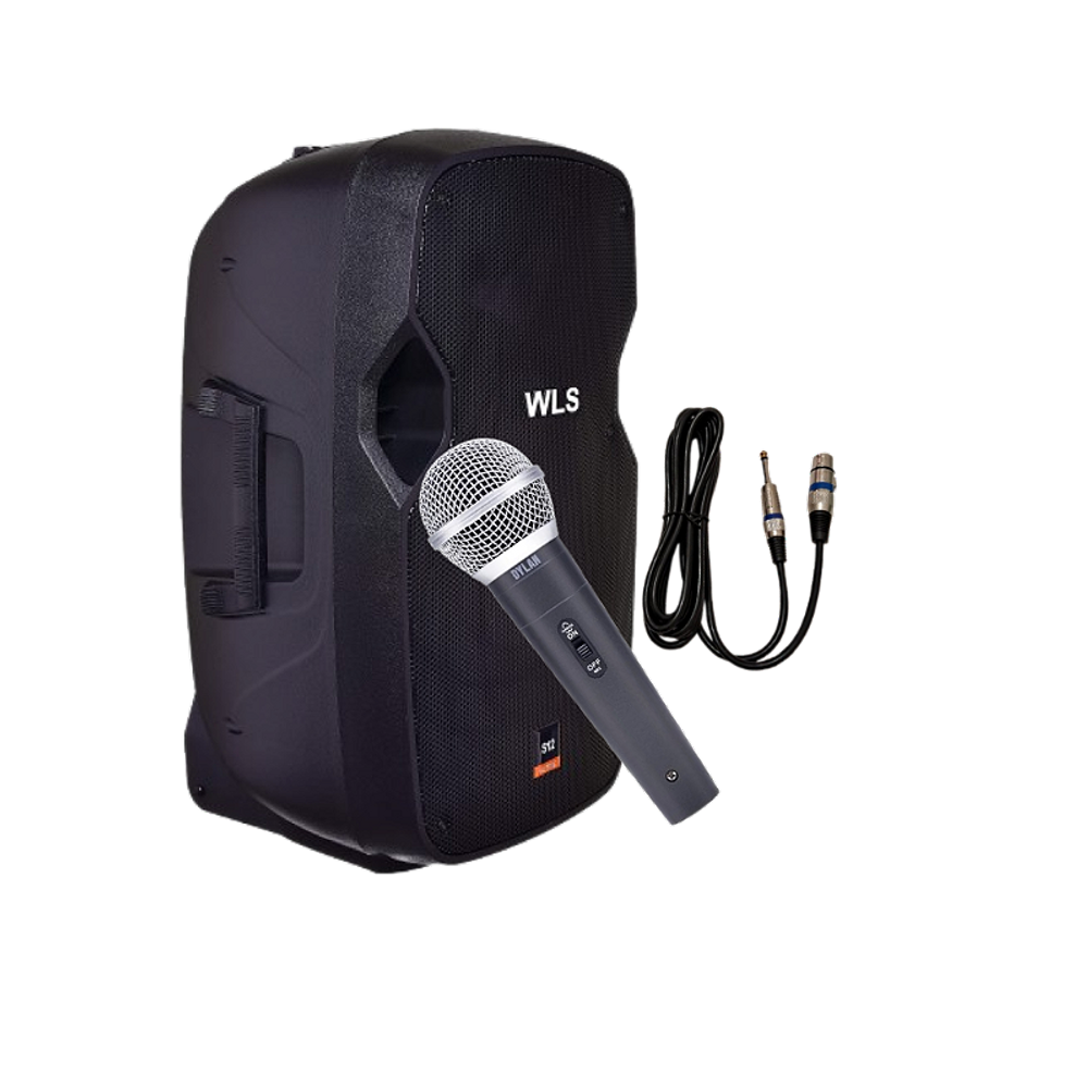 Caixa Acústica WLS S12 Ativa com Bluetooth + Microfone c/fio