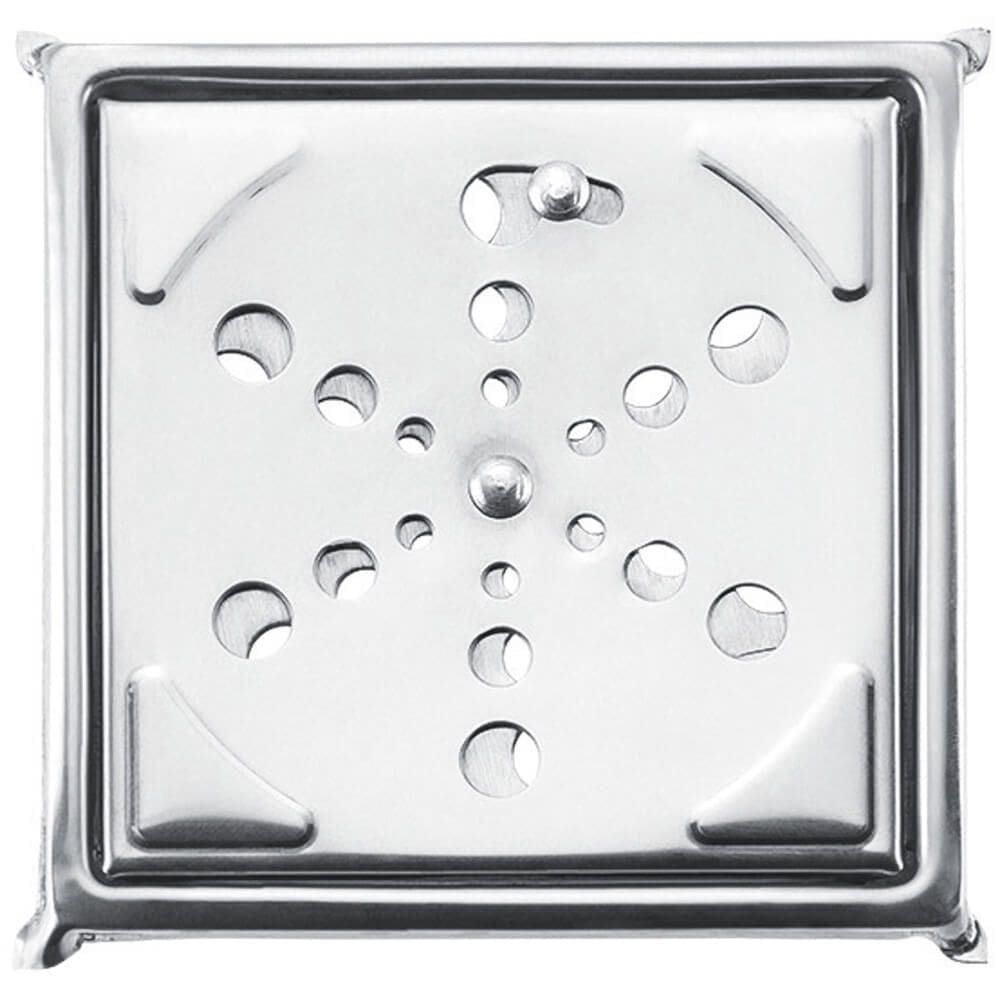 Grelha Inox Quadrada com Caixilho 10x10cm - PR7413 - PINCÉIS ATLAS