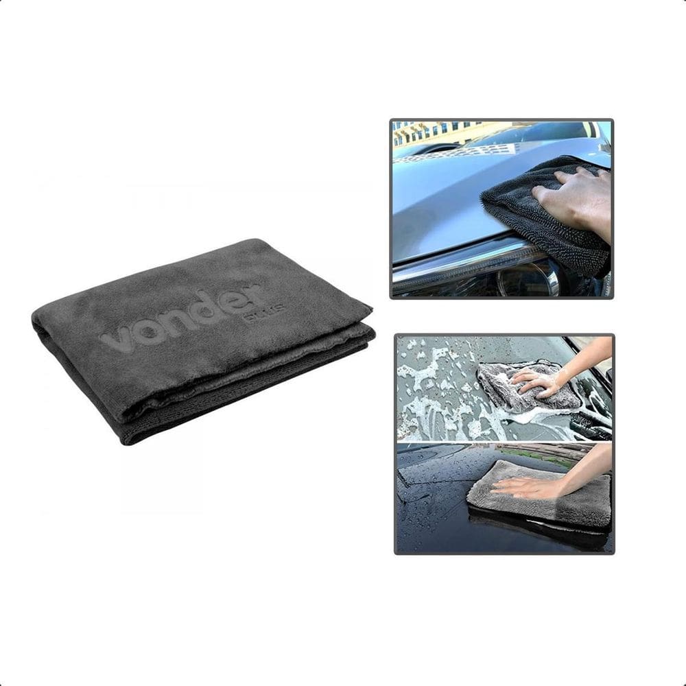 Toalha Microfibra Extramacia Seca Automotiva 60X40Cm Preto