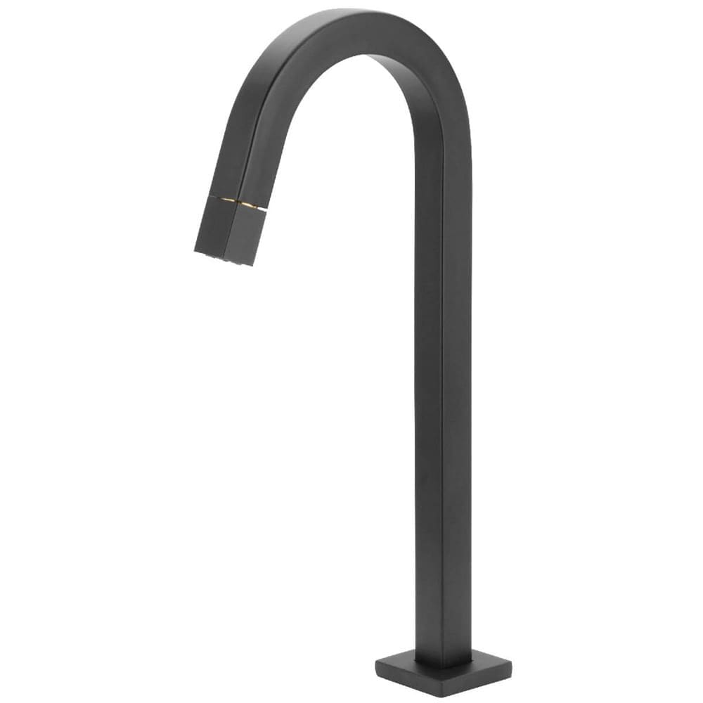 Torneira de Mesa Alta Tubo Quadrado 22mm Preto Fosco 1249 - 772205 - STOC