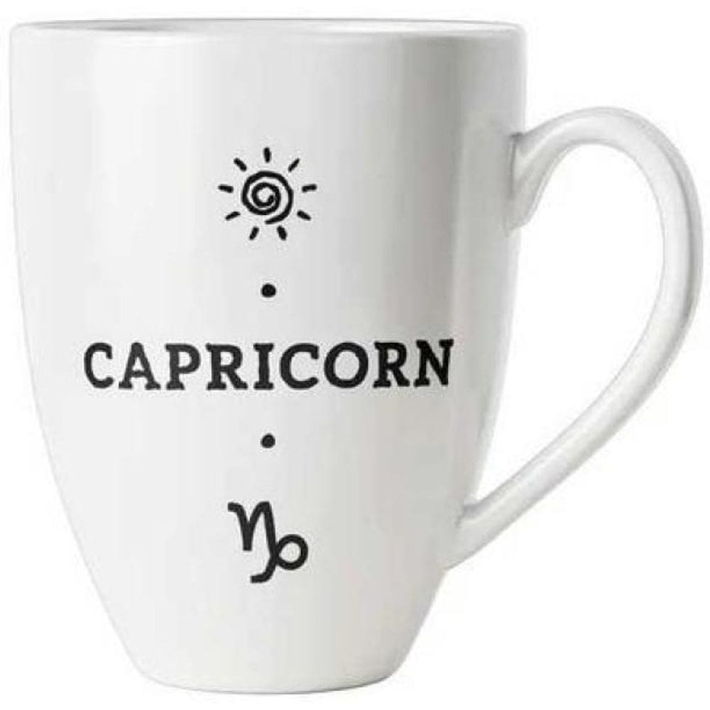 Caneca Porcelana Signos Capricornio Branco Poop Store