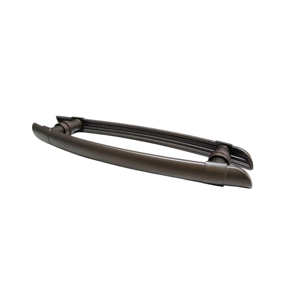Puxador Arco H Polímero Para Porta De Vidro 40 Cm - Bronze