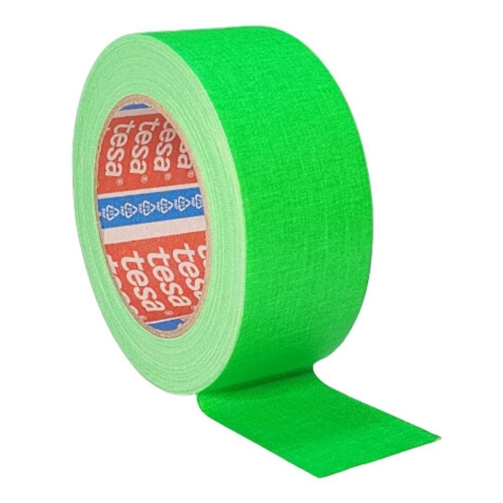 Fita Tecido Gaffer Tape Tesa 48Mm X 25M Verde Fluorescente