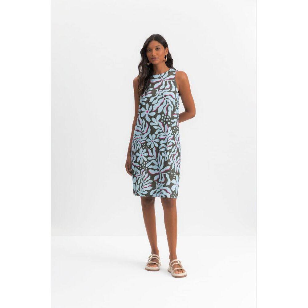 Vestido feminino curto floral em viscose Essendi - G