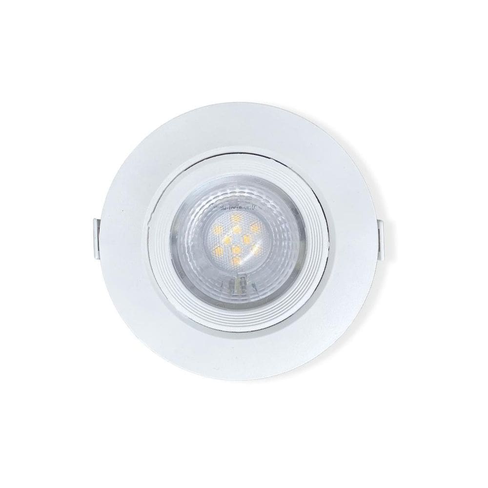 Spot Led Embutido 9W Bivolt Redondo 3000K Branco Quente