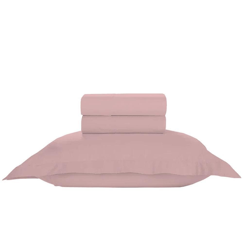 Jogo De Cama Solteiro Liso 300 Fios Nova América