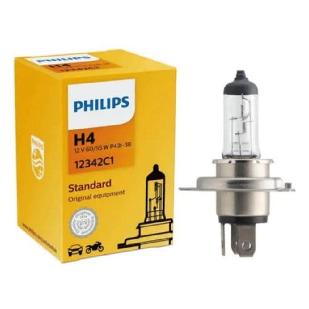 Lâmpada H4 12V 60/55W Philips Standard 12342C1 Único