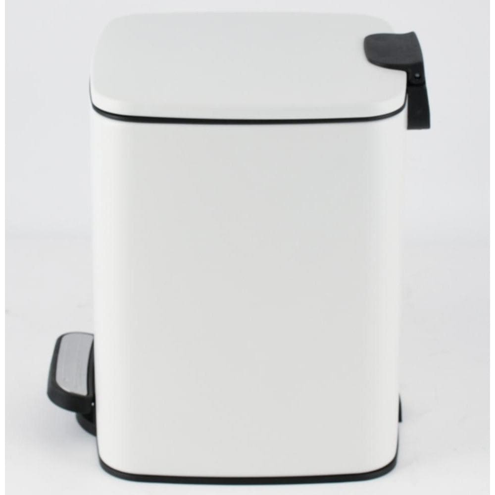 Conjunto Lixeira Metal 30l + 5l Branco