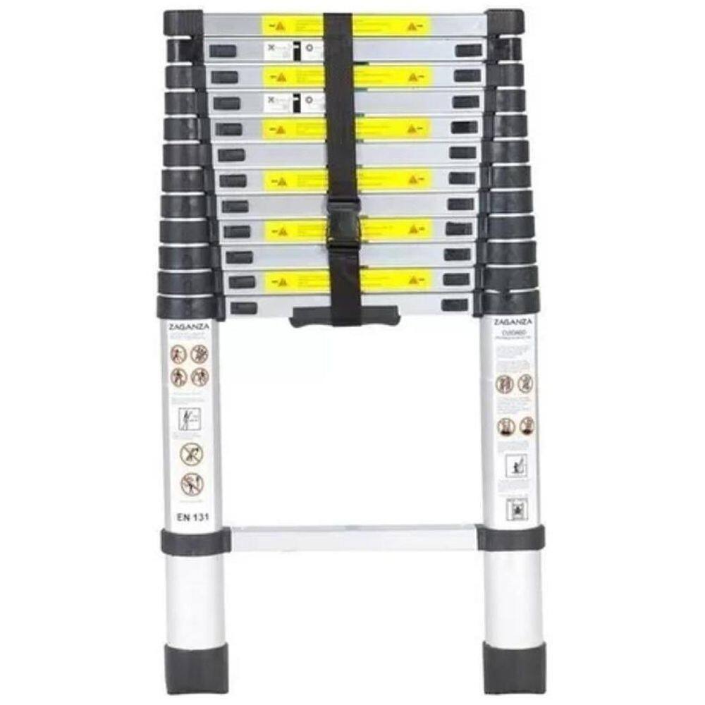 Escada Telescópica Aluminio 13 Degraus 4Mts