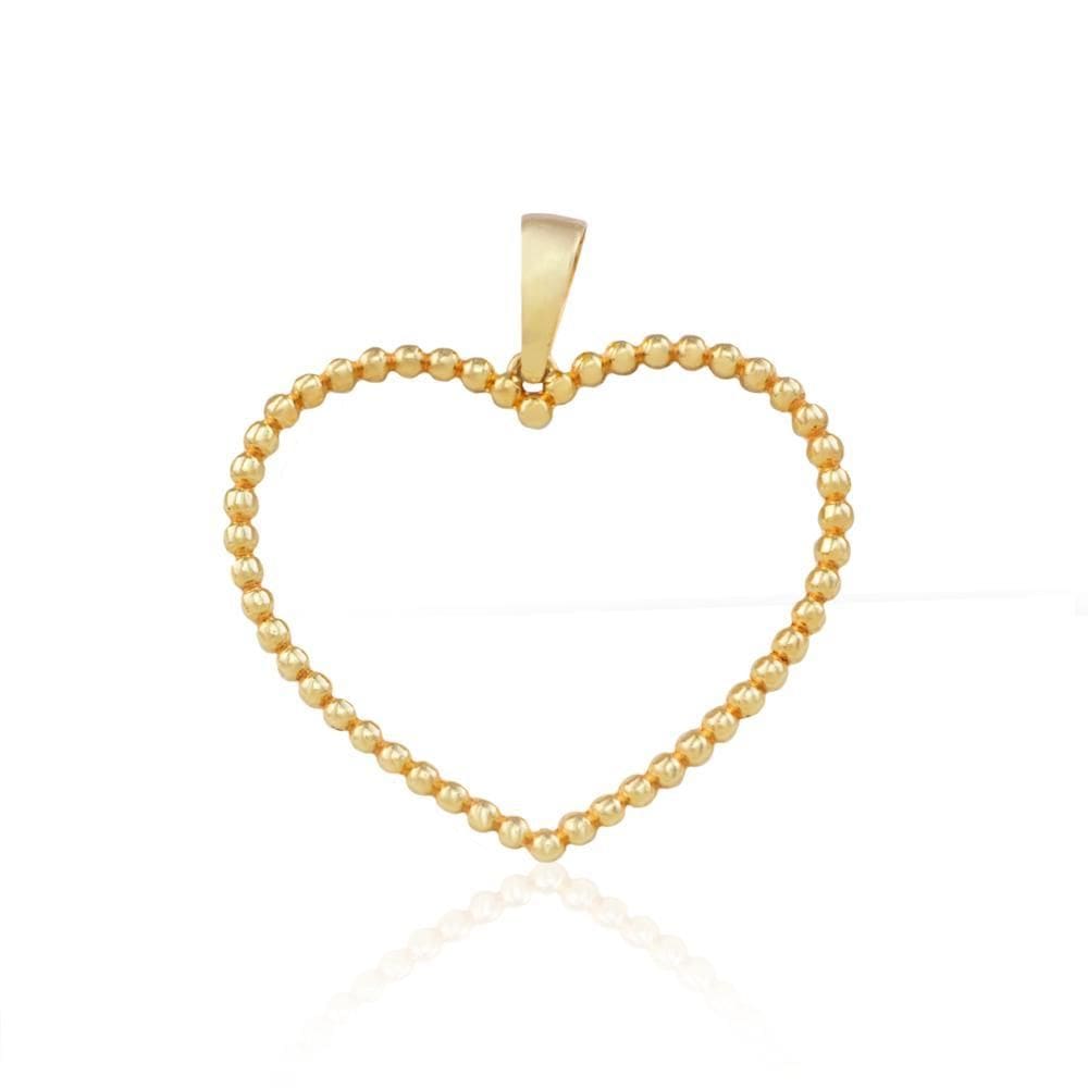 Pingente Coração 3 Cm Em Ouro 18K