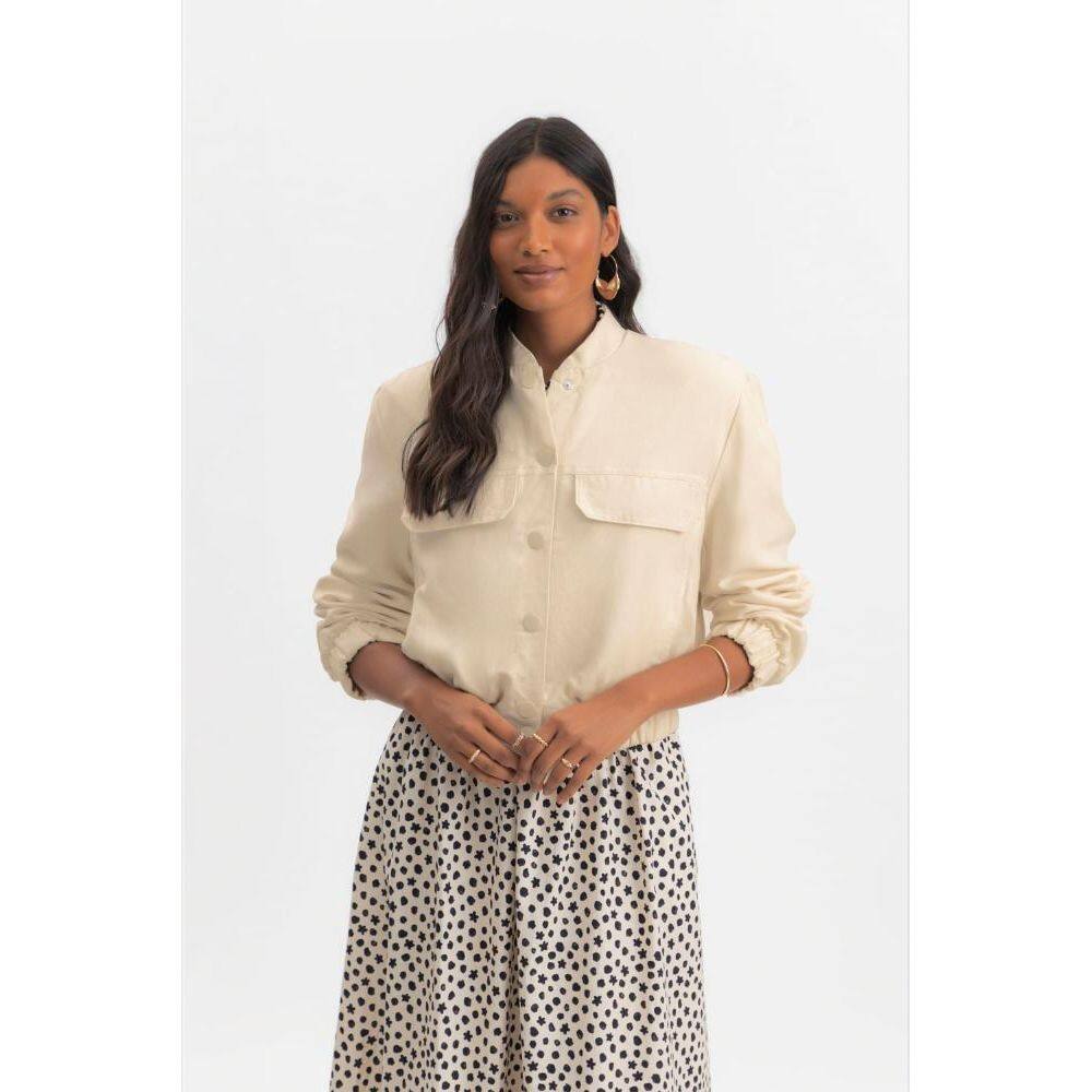 Jaqueta feminina em flaks Essendi - G