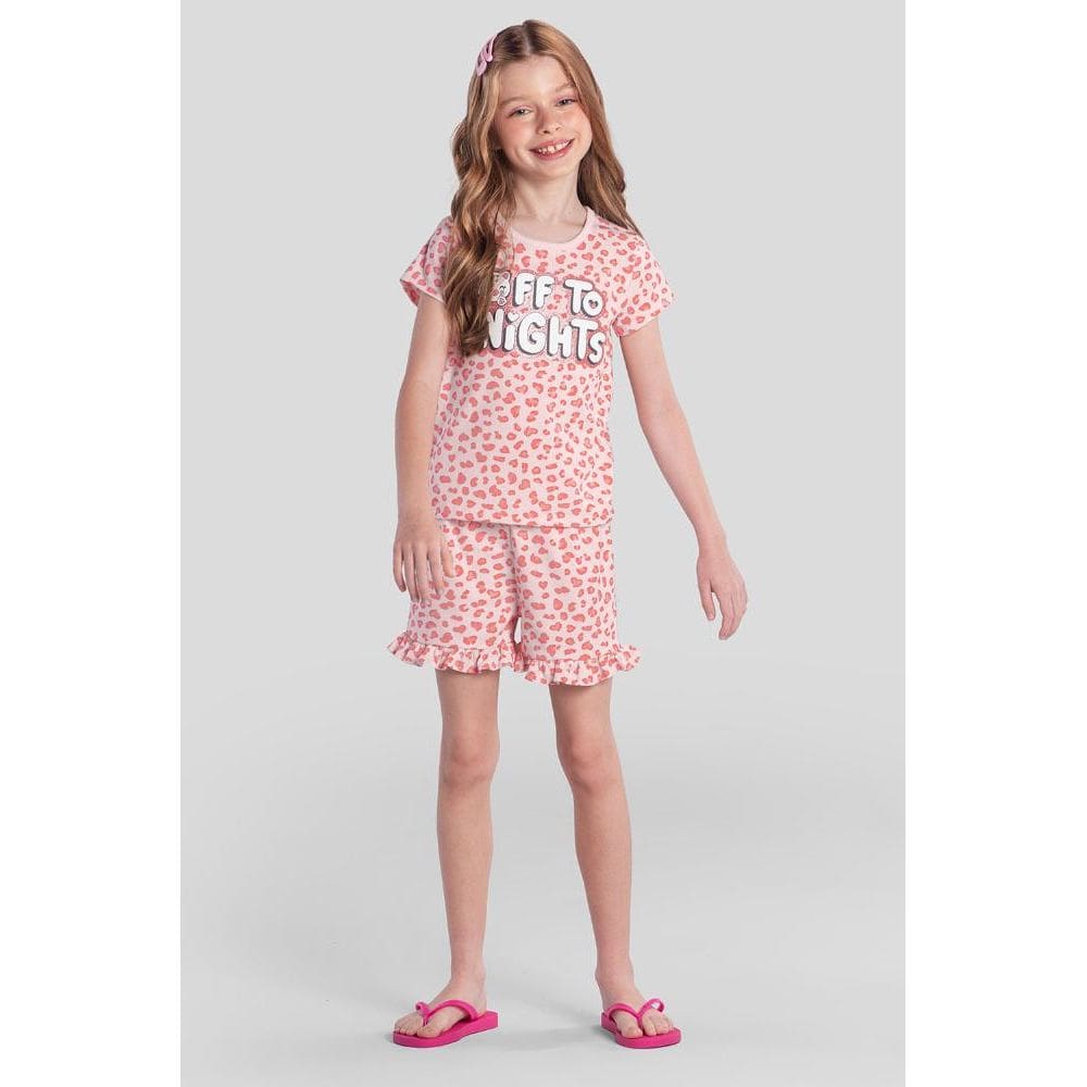 Pijama infantil menina de oncinha brilha no escuro Brandili