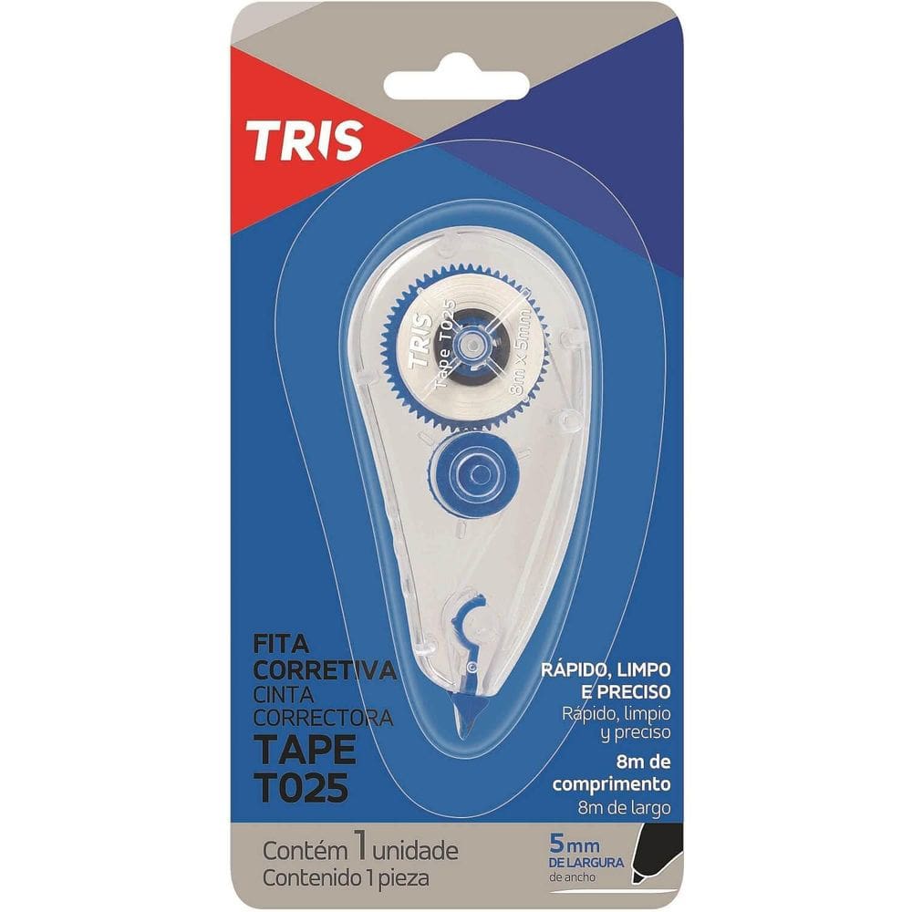 Fita Corretiva 5Mm X 8 Metros Tape T025 Tris