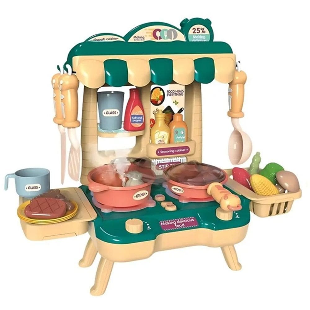 Mini Cozinha Casa Encantada C/ 34 Peças Verde - Zippy Toys
