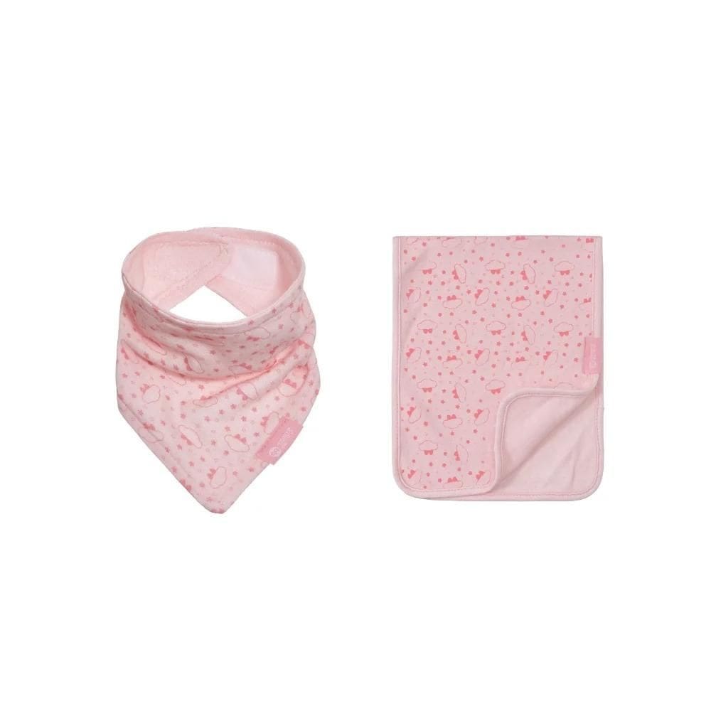 Kit Babador Bandana Pano de Ombro Lilica Ripilica Rosa