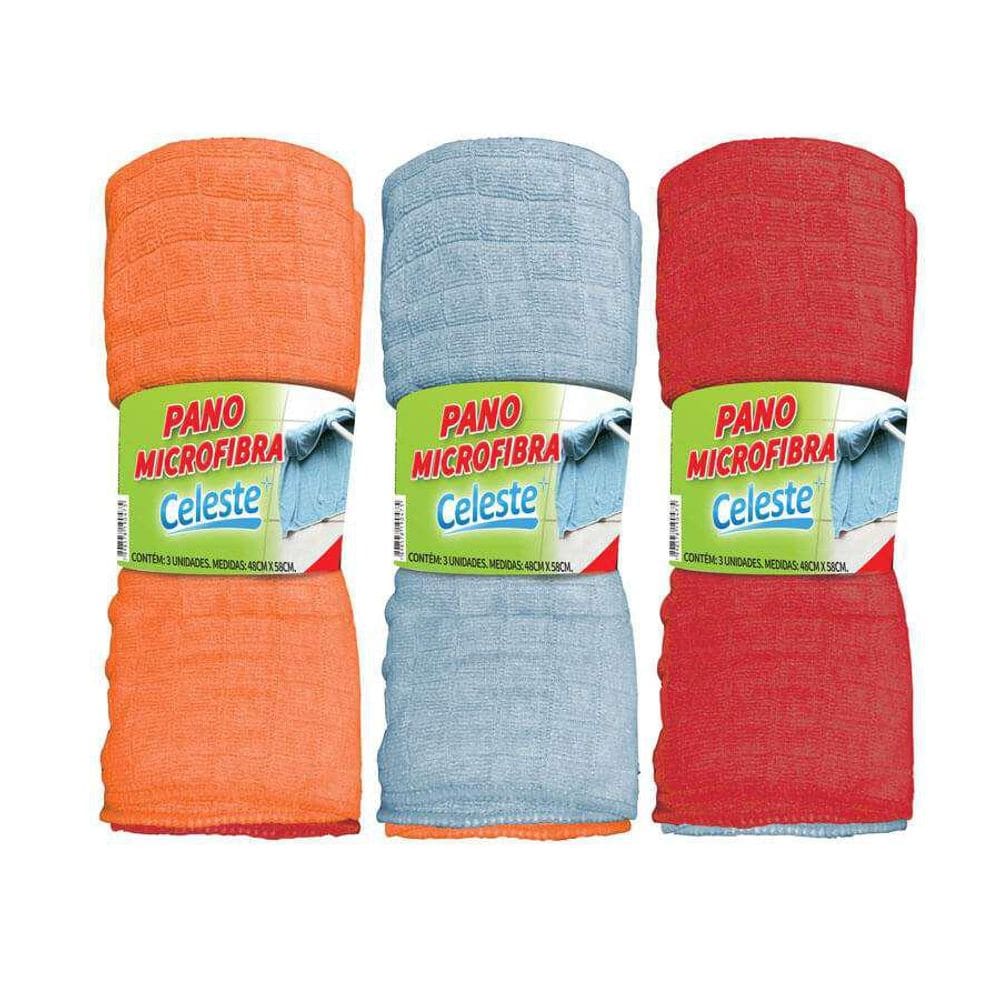 Celeste Pano Microfibra 48X58 3Un