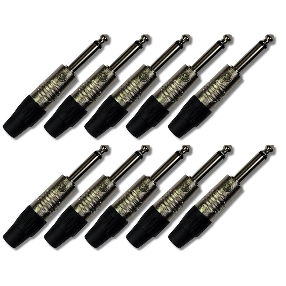 Kit 10 Plug P10 Macho Mono Rofissional Soundvoice P10Mn