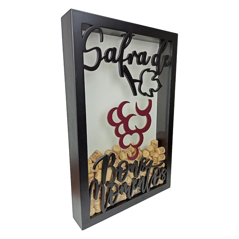 Quadro Porta Rolhas - Safra De Bons Momentos - 250 Rolhas