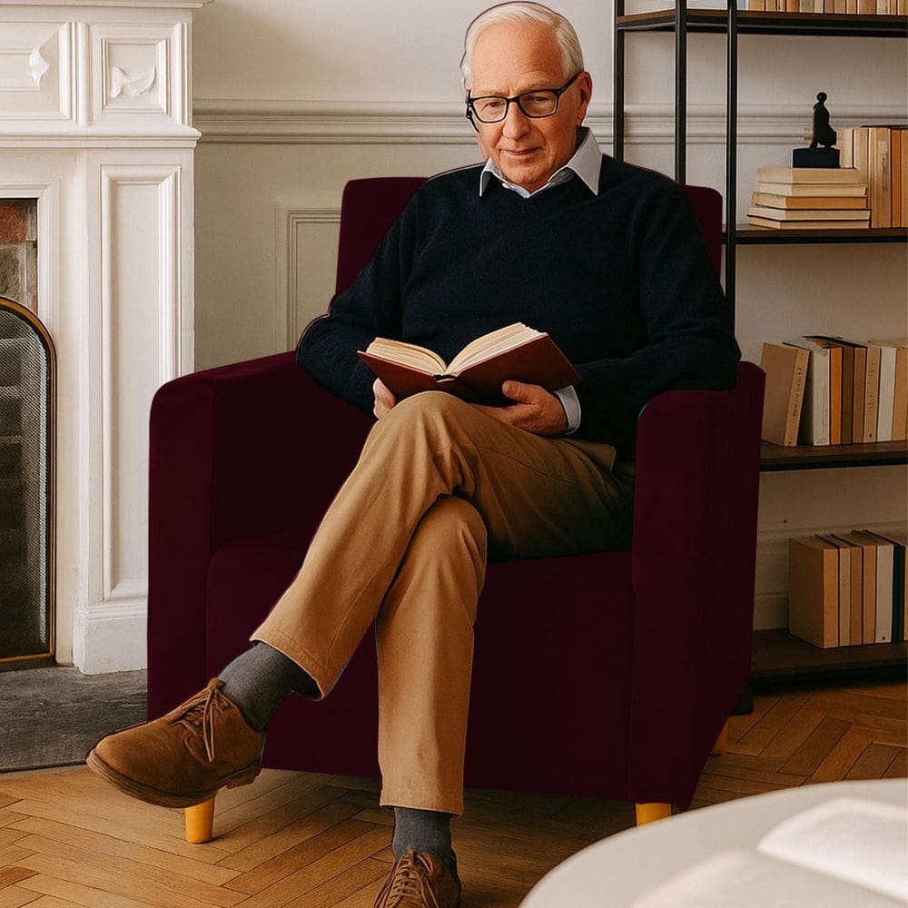 Poltrona Decorativa Sala Ou Escritorio Estela Bordo