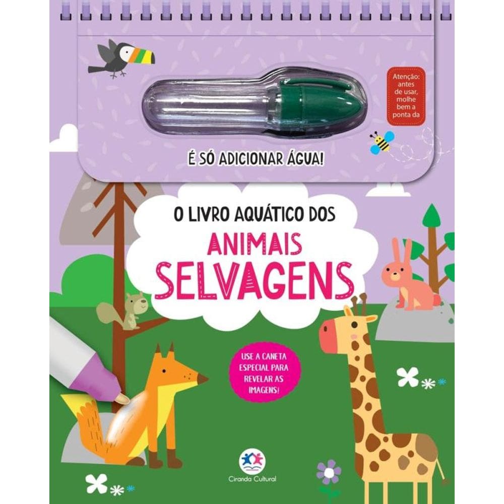 O livro aquático dos animais selvagens