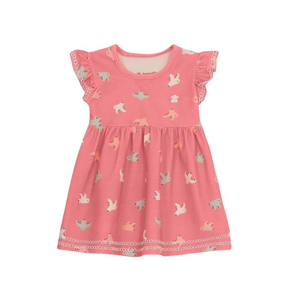 Vestido bebê menina de passarinho Brandili Baby