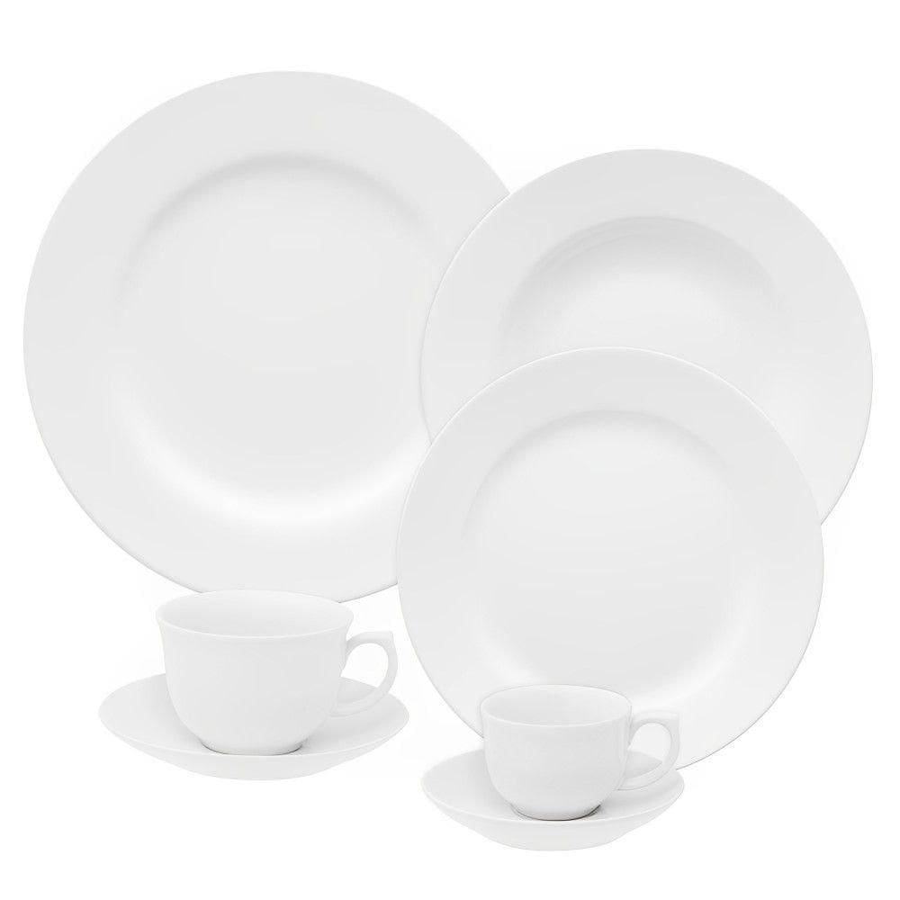 Aparelho De Jantar 42 Peças Flamingo White Oxford