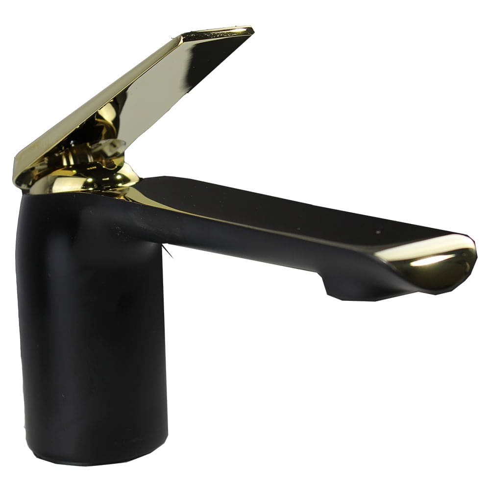 Misturador Monocomando Lavatório Bica Baixa Picasso Black Gold - 00030