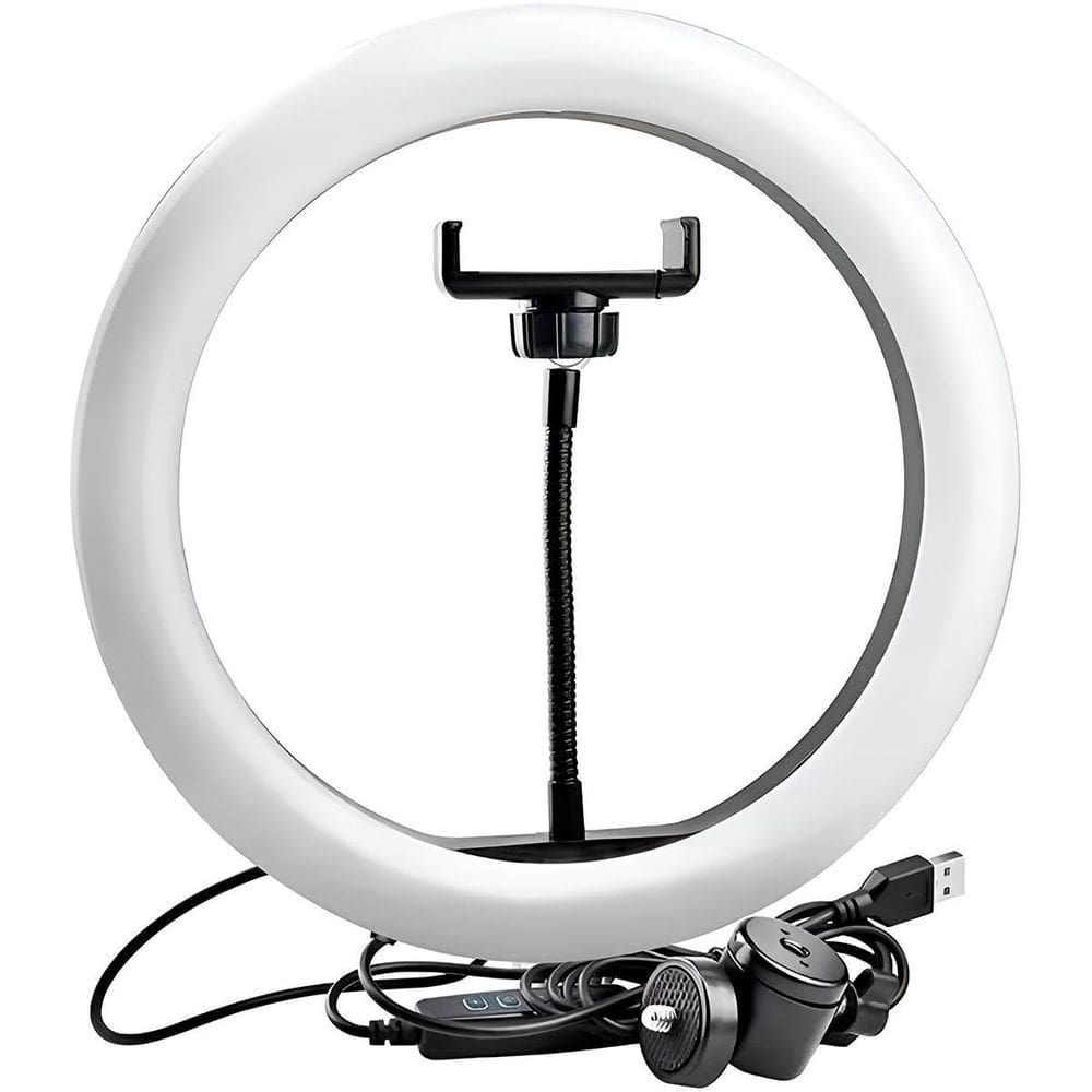 Ring Light 12 Led Usb Para Foto Vídeo Com Suporte Celular