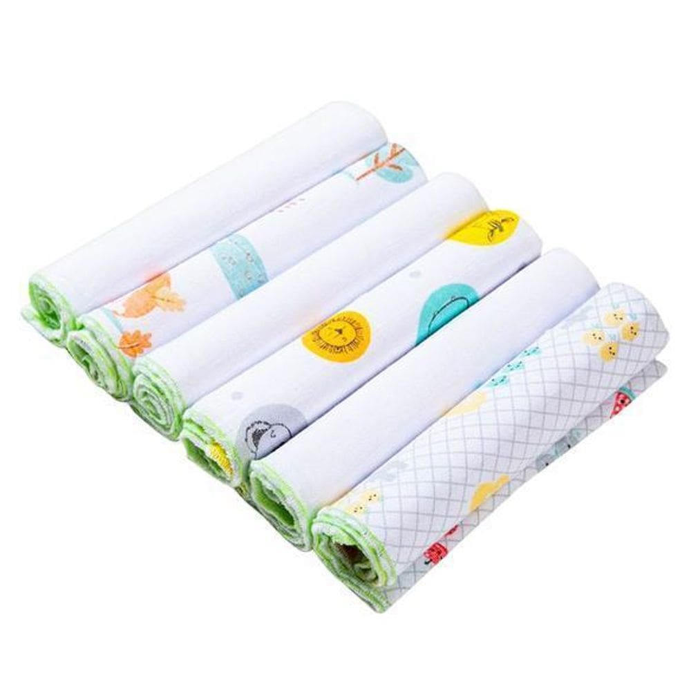 6 Pano De Boca Premium Babete Fralda De Boca 30X30 Neutro