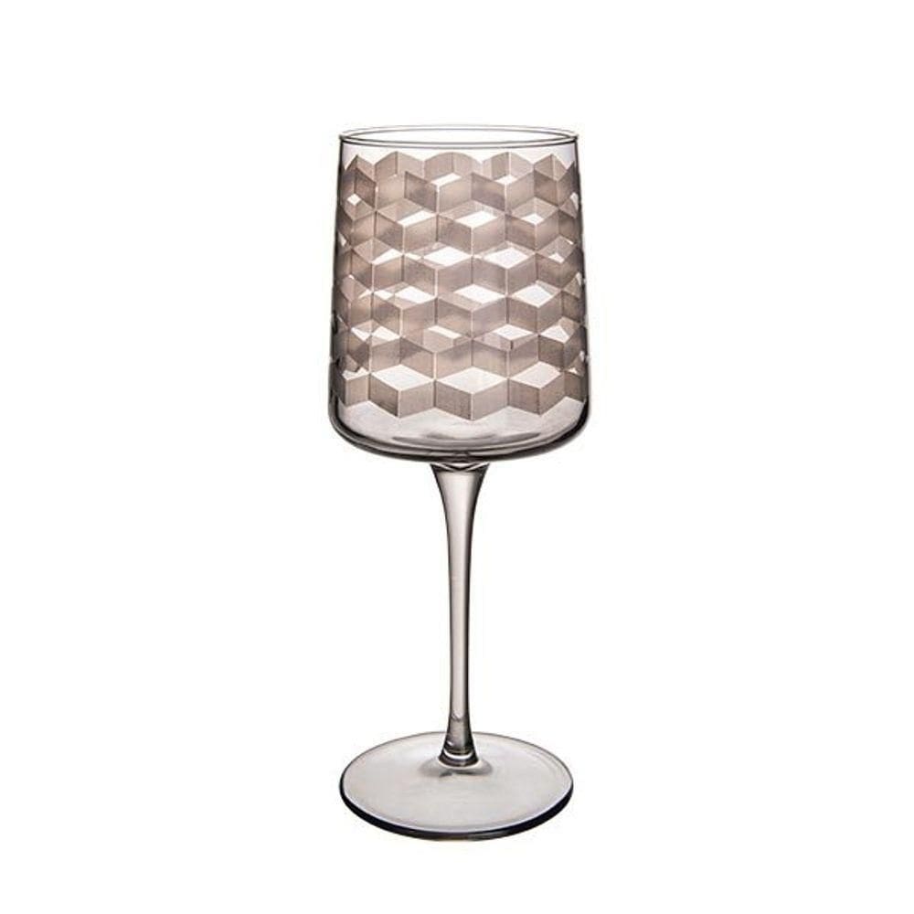 Taça Copa E Cia Geo 320ml Em Vidro Fumê