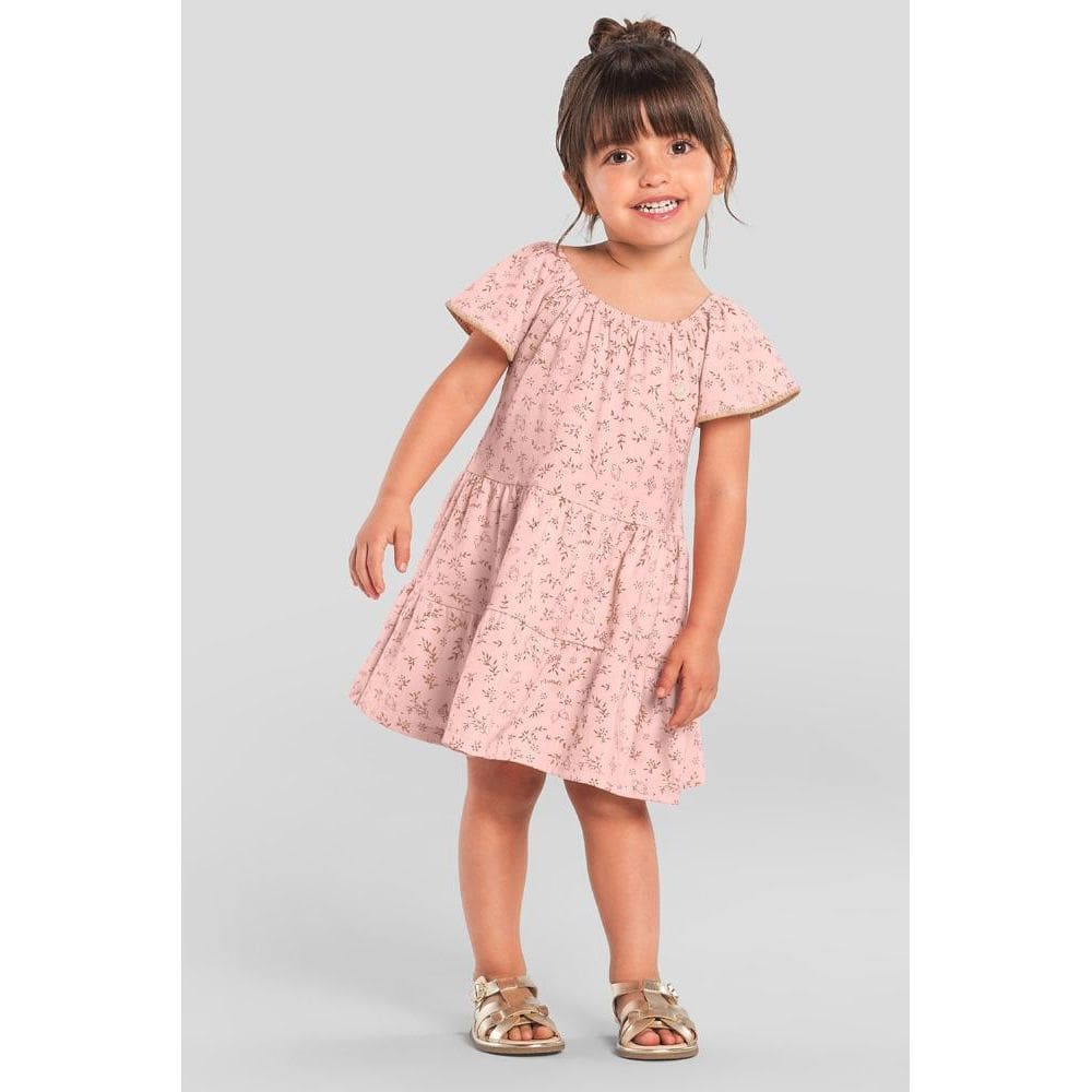 Vestido infantil menina floral Mundi