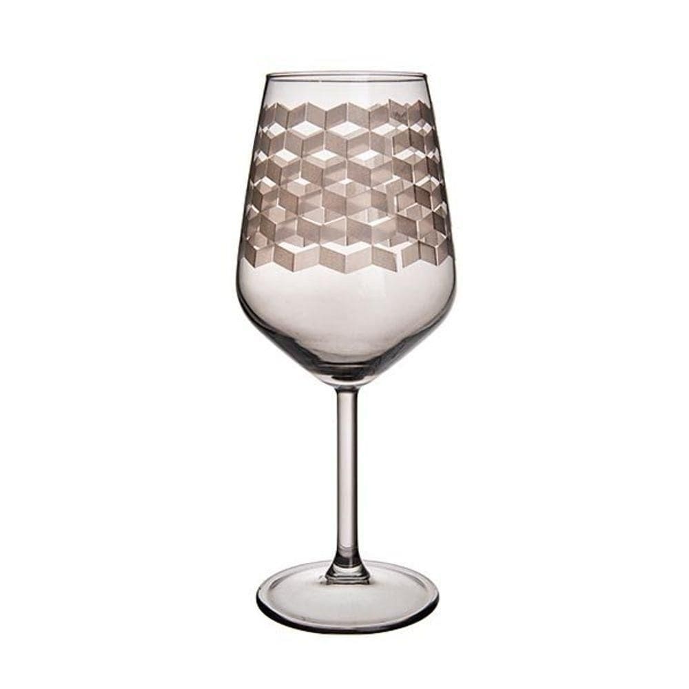 Taça Copa E Cia Geo 490ml Em Vidro Fumê