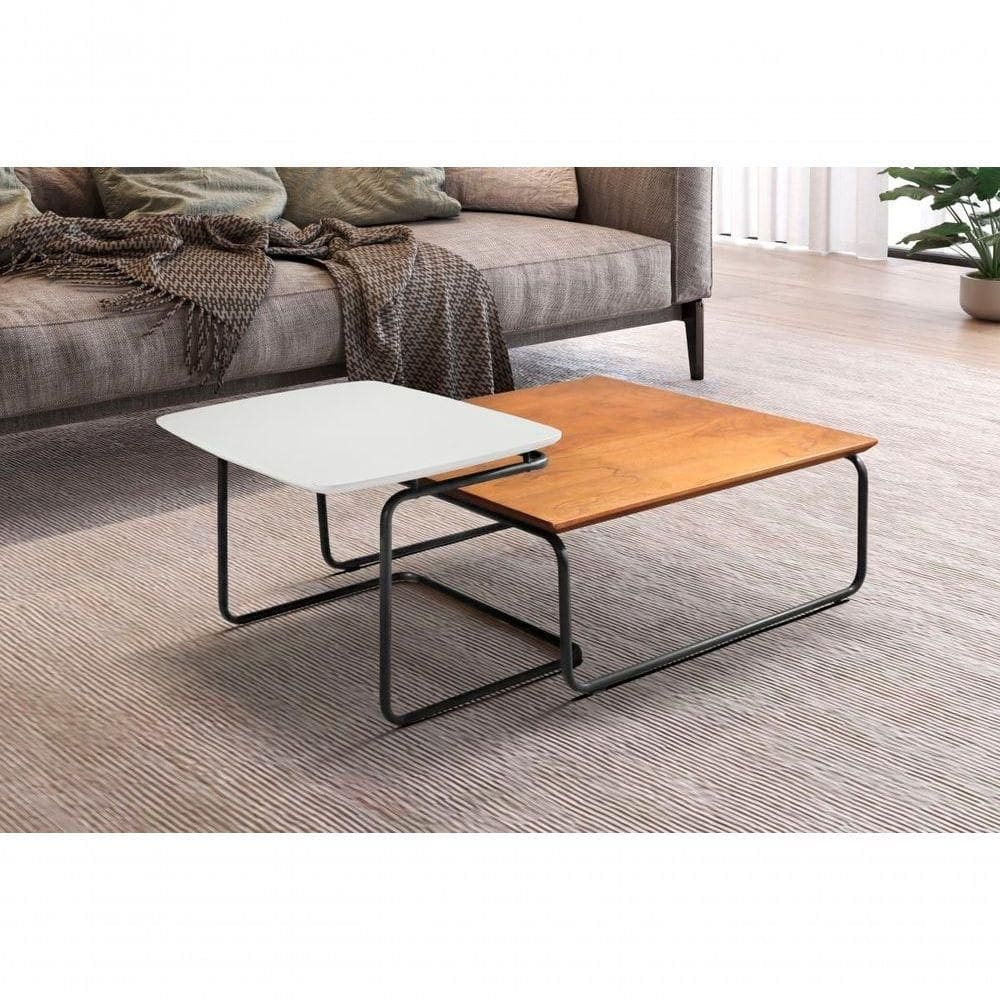 Conjunto Mesa De Centro Kairos Larflex Cor:branco