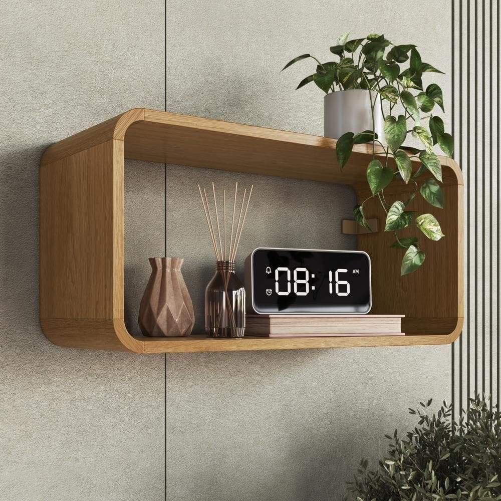 Nicho Prateleira Decorativa Infantil 62,5x30cm Organizador Para Quarto E Decoração Carvalho Xingu