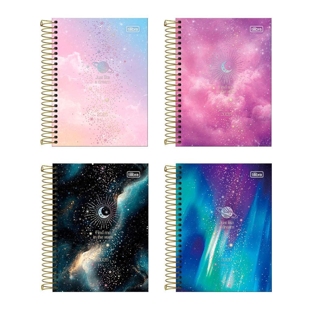 Agenda espiral diária Magic 2026 Tilibra