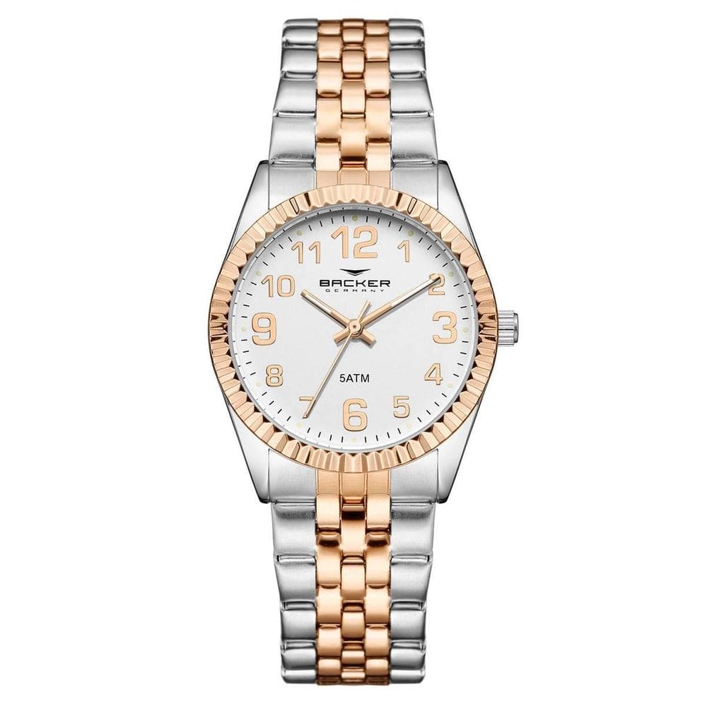 Relógio Backer Feminino Ref: 10308134F Br Clássico Bicolor