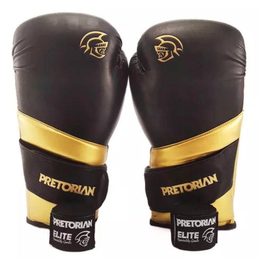 Kit Luva De Boxe Muay Thai Elite + Bandagem, Pretorian 12 Oz