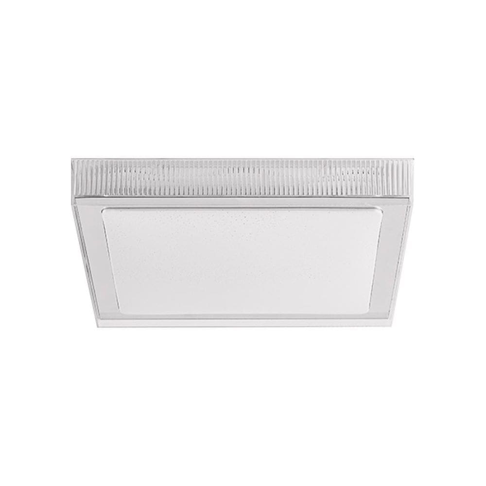 Plafon Aquarius Led 3000K Quadrado Sobrepor Cintilante 24W