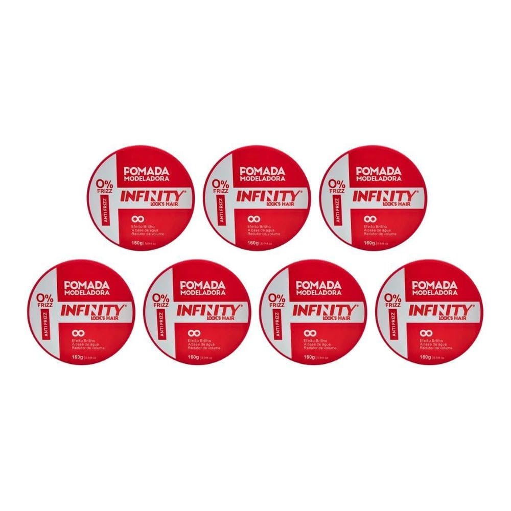 Pomada Capilar Infinity Vermelha 160G - Kit Com 7Un