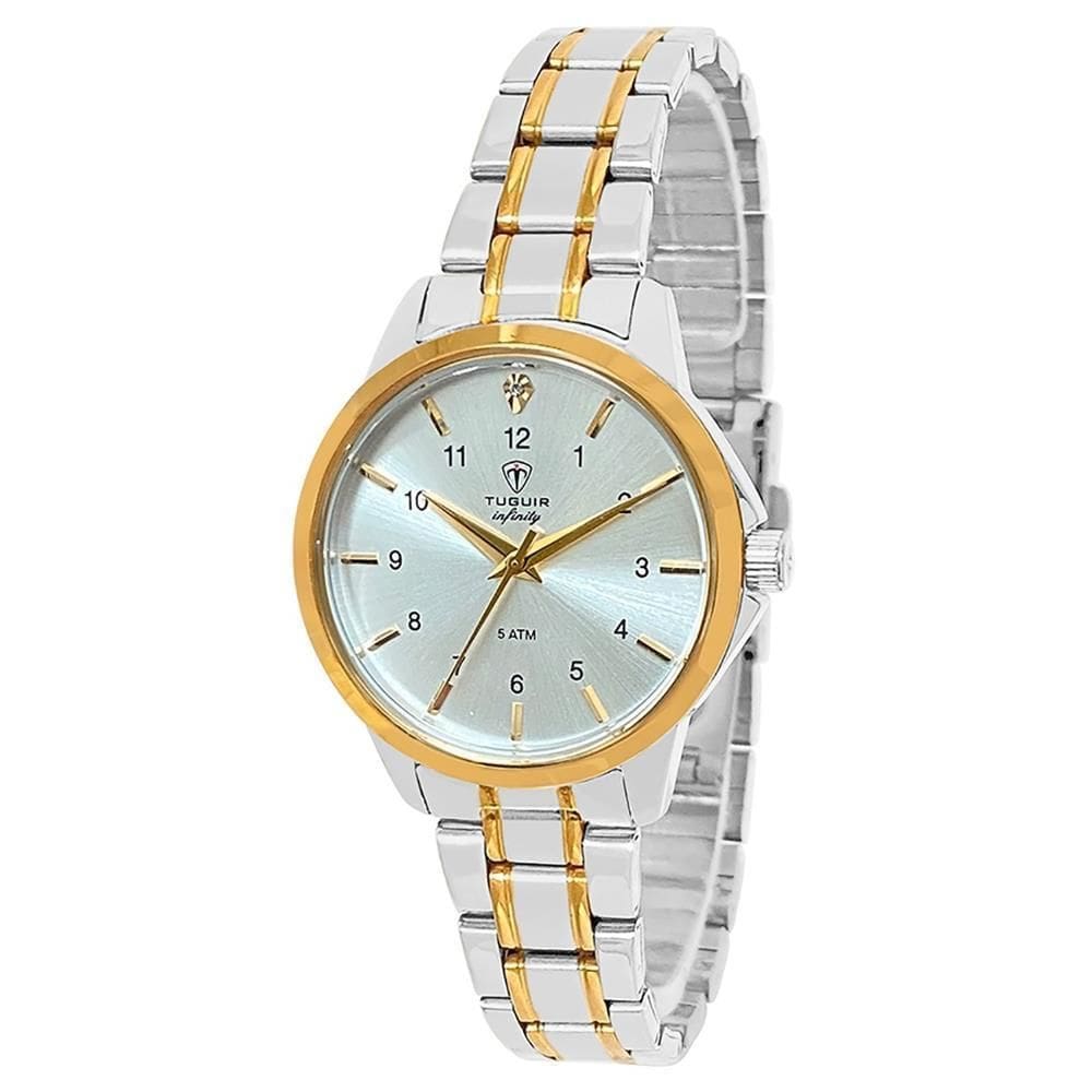 Relógio Tuguir Feminino Ref: 3114B Tgi37053 Aço Casual